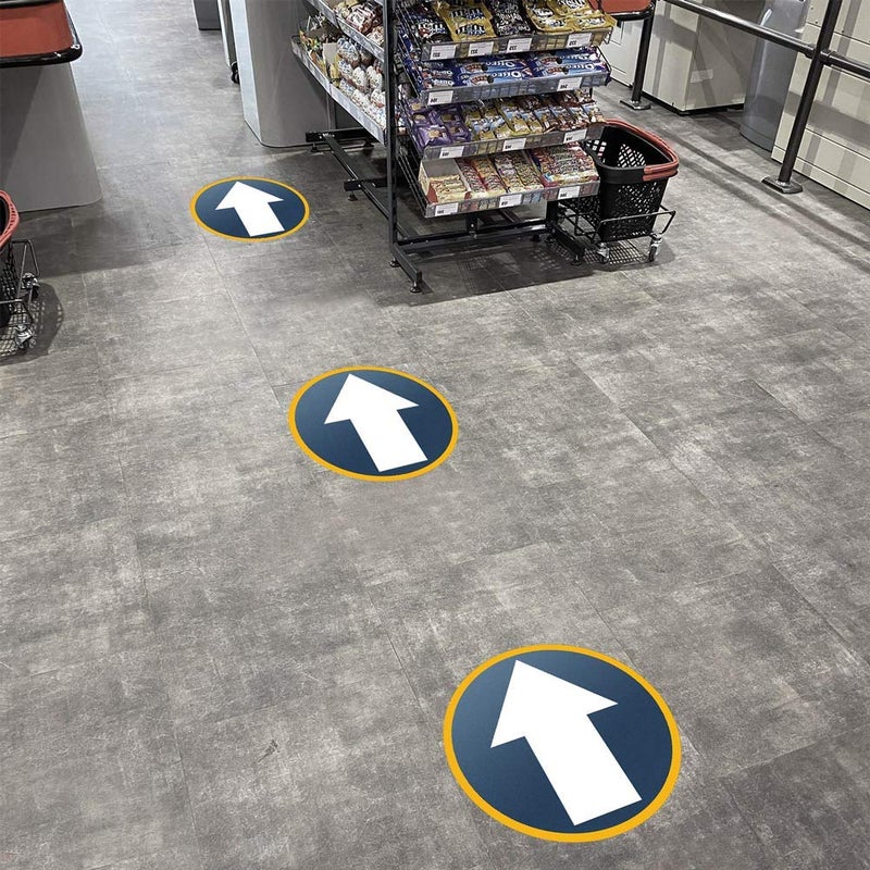 EVQ 10 PCS Arrow Floor Sticker Directional Floor Decal Vinyl Sign Non-Slip Removable Reusable Commercial Grade Sign - Image 4